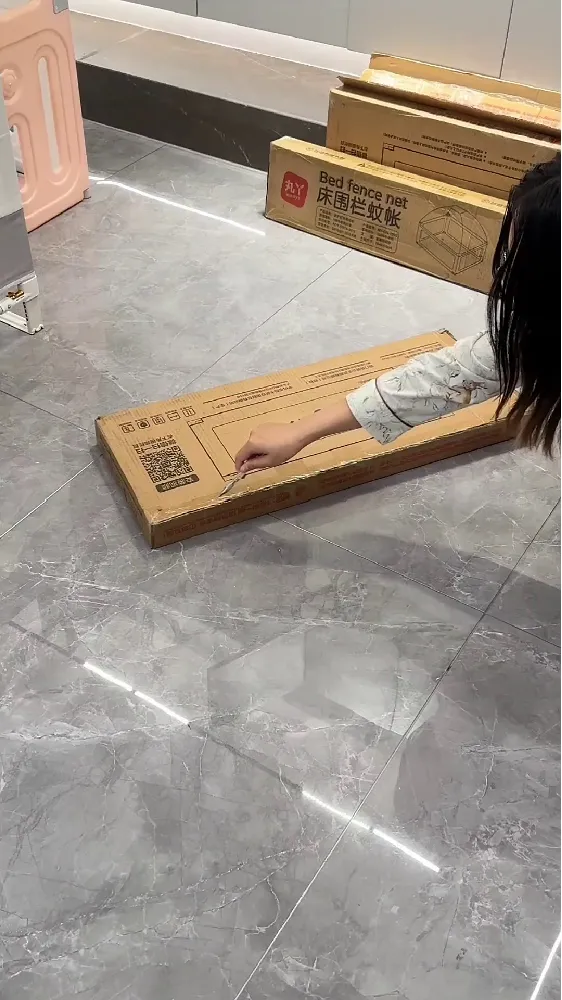 丸丫婴儿床围栏|宝宝防摔防护加高护栏简灰一面2.0米