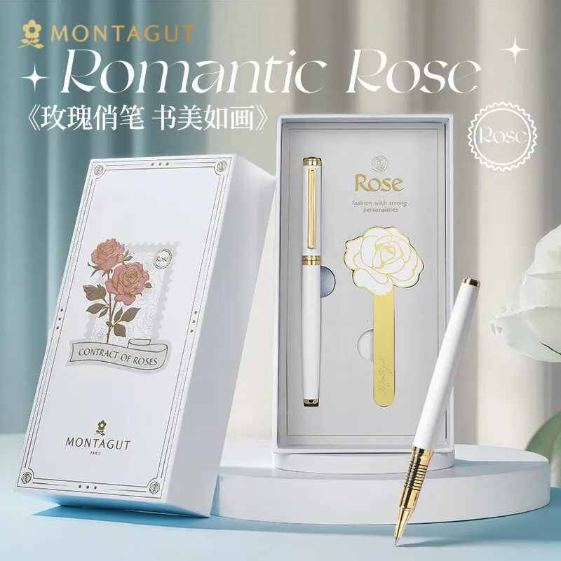 梦特娇（MONTAGUT）【新年礼物】宝珠笔女生生日礼物高颜值精致学生宝珠笔送女老师节日礼品送礼901A白玫瑰系列