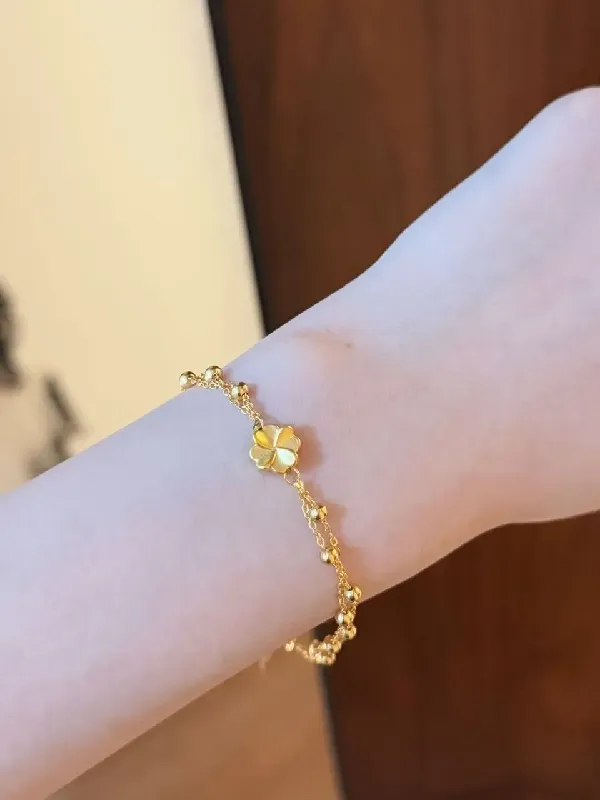 显白显贵巨🐂的黄金手链！送女友闭眼入