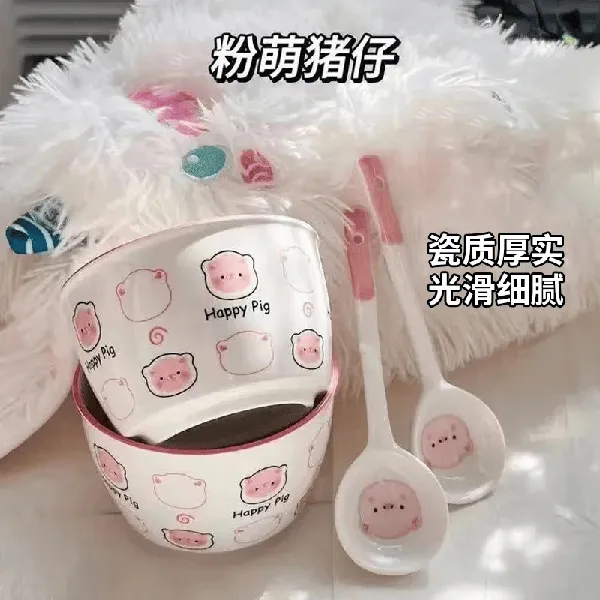 釉下彩卡通碗碟套装 让用餐时光可爱满分
