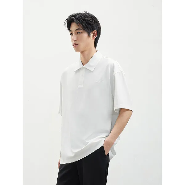 GXG奥莱多色polo衫凉感微阔2024夏季新品,白色清爽一夏