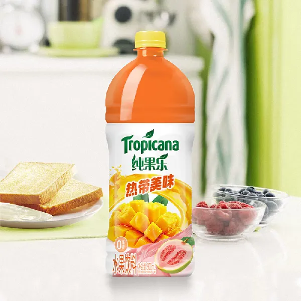 绝了!聚会必备的百事可乐纯果乐 热带美味900ml*12水果饮料