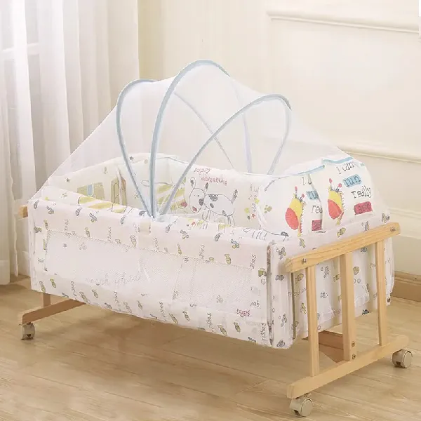 9i9婴儿床蚊帐罩摇篮床蚊帐宝宝床蚊帐全罩式免安装可折叠通用A67
