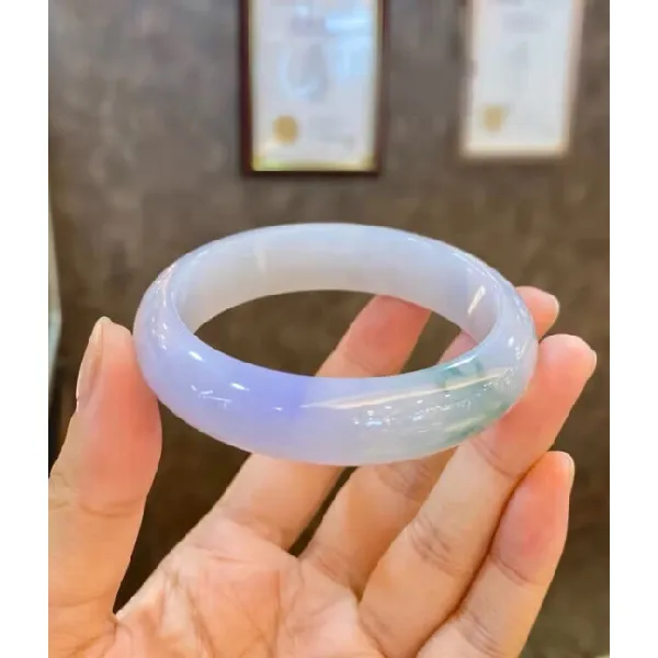 FALRIA 珐莱儿缅甸冰种紫罗兰翡翠手镯|一件值得长久相伴的温柔信物
