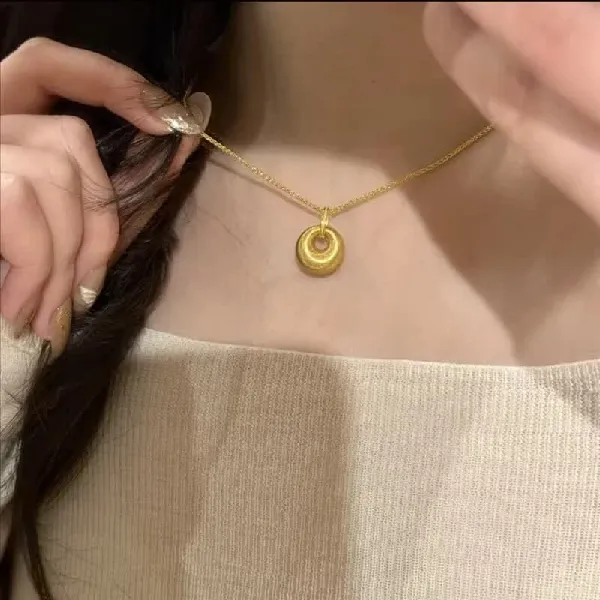这款沙金项链真的太太太上头了~