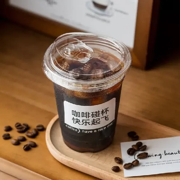 400ml带盖冷饮杯！送吸管贴纸的商用奶茶杯，打包外带太省心