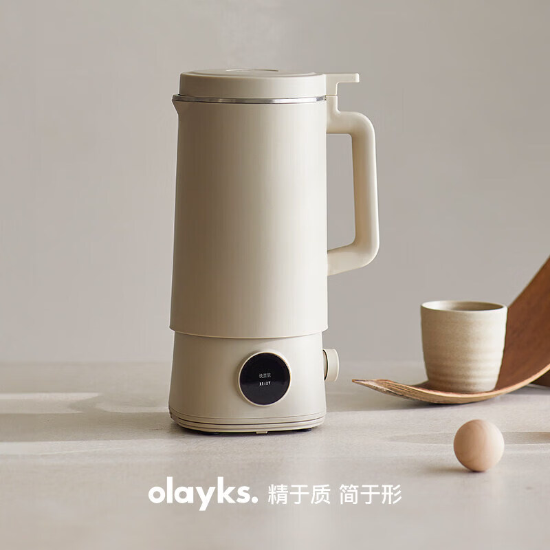欧莱克立时秀润分体破壁机家用豆浆机全自动轻音新款无渣免煮小型 1L 大地色