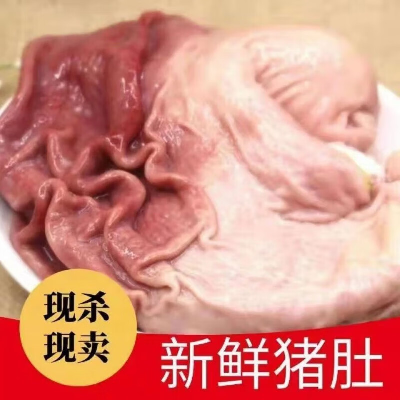 臻藓钰精品新鲜大猪肚黑猪肚猪杂猪胃生猪肚干净速冻发货 新鲜猪肚3斤装