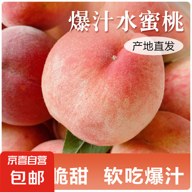 山西水蜜桃 脆甜可口 软糯爆汁 一桃两吃喜田 带箱3斤装净重2.5斤 单果 120g+