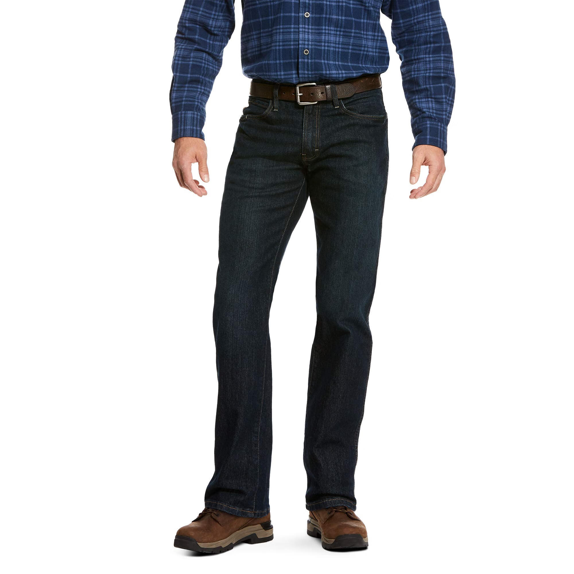 ariatARIAT 男式 Rebar M4 DuraStretch 直筒牛仔裤, 黑石, 35 x 30 黑石 35 x 30
