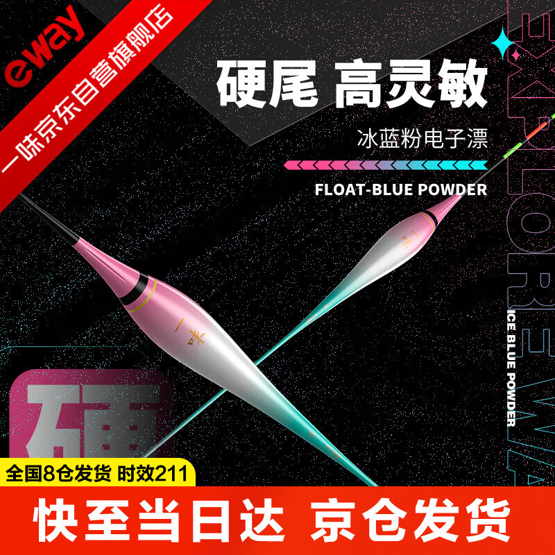 一味冰蓝粉鱼漂浮漂电子漂鲫鱼漂高灵敏醒目加粗钓夜光漂 变色款-5号